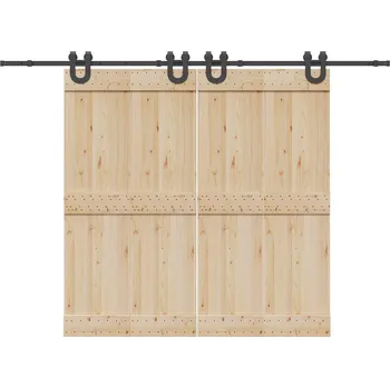 Nábytkové kování OMAXI Sada příslušenství pro posuvné dveře 400 cm ocelová černá 857911