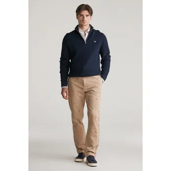 Pánské kalhoty KALHOTY GANT STRAIGHT FIT EMB CHINOS DARK KHAKI