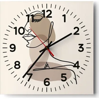 Hodiny Nástěnné hodiny do obýváku 40x40 Abstrakce Tiché hodiny Skleněné hodiny Bez hlučnosti