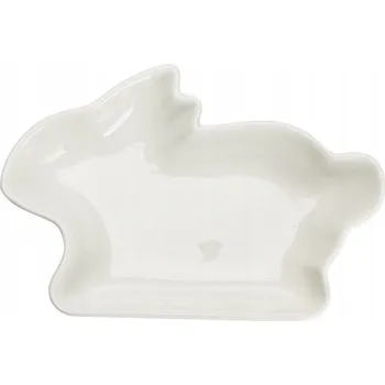 Salátová Mísa ve tvaru zajíčka Altom Design 14 x 18 cm bílá