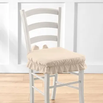 Napínací potah Blancheporte Jednobarevný potah na židli z plátna bachette režná 45x45cm