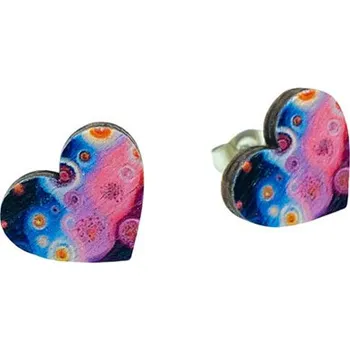 Náušnice art-wood.cz Náušnice - srdce, hvězdné snění