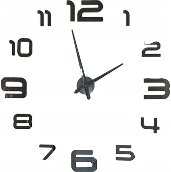 Hodiny ZEGAR ŚCIENNY 3D DIY VELKÉ NALEPovací MODERNÍ XXL HODINY