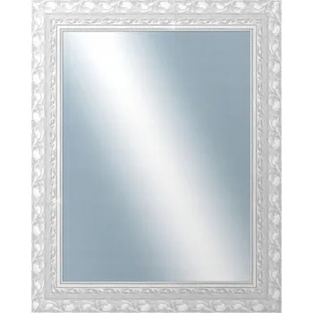 Zrcadlo DANTIK - Zrcadlo v rámu 80x100 | ROKOKO stříbrná házená