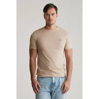 TRIČKO GANT SLIM PIQUE SS T-SHIRT DRY SAND