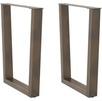 Stolová podnož OMAXI Nohy k jídelnímu stolu ve tvaru V, 2 ks, přírodní ocel, 60 x (72-73,3) cm, ocel 958083