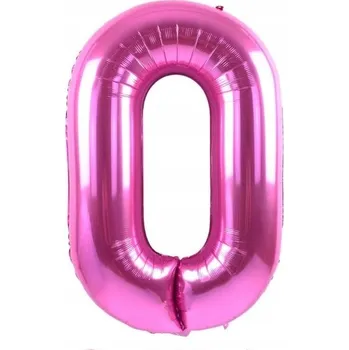 Balónek Fóliový balónek ČÍSLICE 0 růžový - 42" ~100 cm