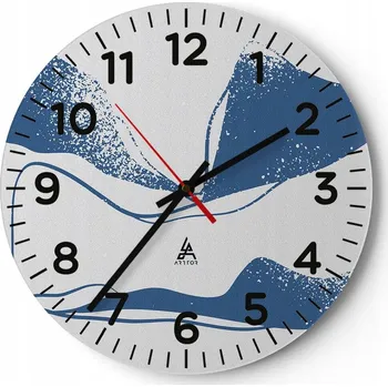 Hodiny Kuchyňské nástěnné hodiny 30x30 Minimalistické Moderní Skleněné hodiny Tiché