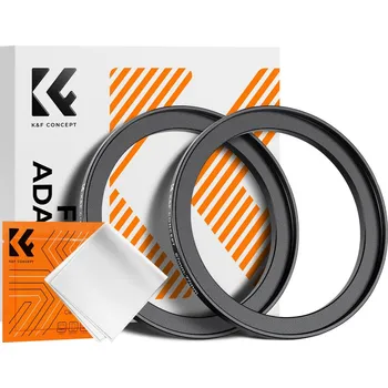 K&F Step Up Filter Ring 67-77mm*2pcs,+Vacuum Cleaning Cloth*1