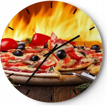 Hodiny Nástěnné hodiny do kuchyně 30x30 Gastronomie Skleněné hodiny do obýváku Tiché