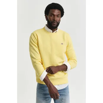 Pánské oblečení MIKINA GANT REG SHIELD C-NECK SWEAT BANANA YELLOW