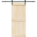 OMAXI Sada příslušenství pro posuvné dveře 200 cm ocelová černá 849466