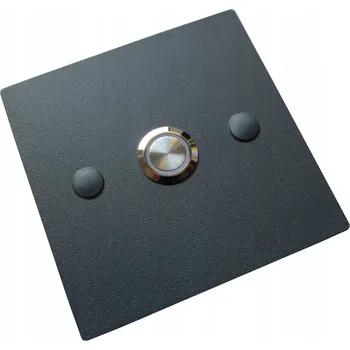 Domovní zvonek Tlačítko zvonku k domovnímu telefonu Ocel LED 9/12/24/230V 10x10 čtverec antracit