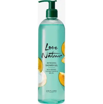 Tělový balzám Sprchový gel s kokosovou vodou a melounem Love Nature - maxi balení