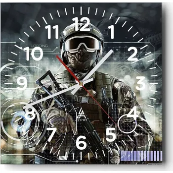 Hodiny Kuchyňské nástěnné hodiny 30x30 Abstrakce Skleněné hodiny do obýváku Moderní Tiché