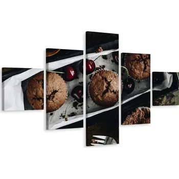 Obraz Vícedílný obraz Sladké KOšíČKY Ovoce 3D 150x90