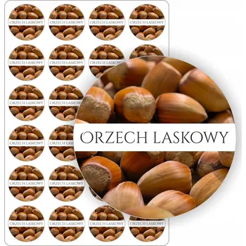 samolepka Samolepka Arch dekorativních etiket Likér ořechovka LÍSKOVÝ OŘECH