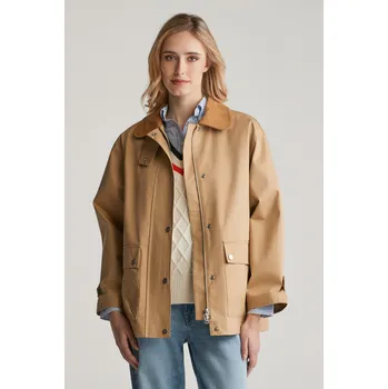 Dámská větrovka BUNDA GANT CORDUROY COLLAR SAILING JACKET OAK BEIGE