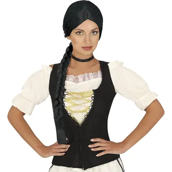 Karnevalová paruka Guirca Dámská paruka - dlouhý černý cop