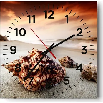 Hodiny Nástěnné hodiny do obýváku 40x40 Krajina Bezhluczne Skleněné hodiny Tiché