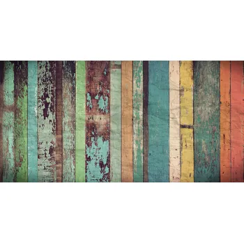 Koberec Kuchyňský kobereček prostiskluzová podložka do kuchyně BAREVNÁ PRKNA DŘEVO 100x50