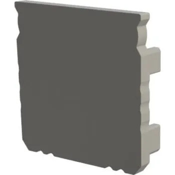 LED osvětlení Záslepka pro hliníkový profil povrchový hluboký šedá bez otvoru