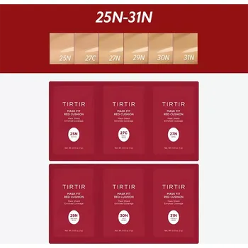 Kosmetika TIRTIR - Mask Fit Red Cushion 6 Shade Trial Kit Medium (25N-31N)
