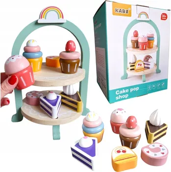 Dřevěná hračka Dětská kuchyňka sada dřevěné hračky příslušenství SADA CUKRÁŘE