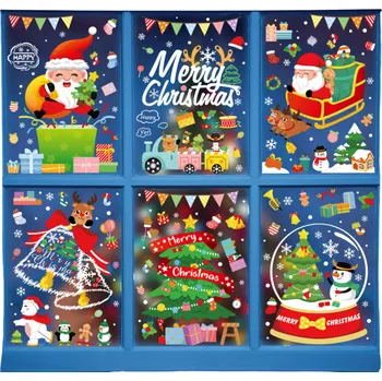 Vánoční dekorace VÁNOČNÍ NÁLEPKY VÁNOČNÍ OZDOBY NA OKNO SKLA SNĚHOVÉ VLOČKY VÁNOCE