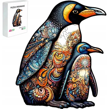 Dřevěná hračka DŘEVĚNÉ PUZZLE PRO DĚTI 121 DÍLŮ TUČŇÁCI DÁREK PRO DÍTĚ