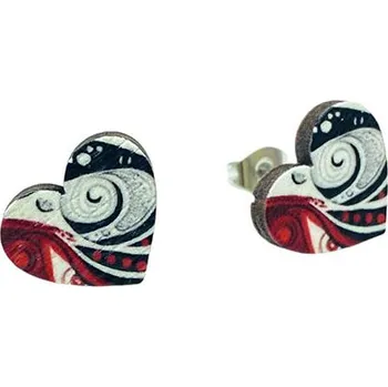 Náušnice art-wood.cz Náušnice - srdce, vášeň v pohybu