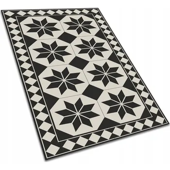 Rohožka Rohožka/Koberec na balkon, terasu pod stůl - Černo-bílé hvězdy