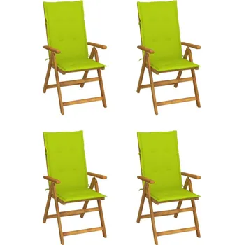 OMAXI Zahradní polohovací židle s poduškami 4 ks masivní akácie 296073