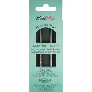 Nástroj na niť a příze KnitPro Mindful výměnné jehlice 3,75 mm 10Cm (KnitPro Mindful výměnné jehlice 3,75mm 10Cm)