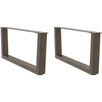 Stolová podnož OMAXI Nohy konferenčního stolku ve tvaru V, 2 ks, přírodní ocel, 70 x (30-31,3) cm, ocel 957840