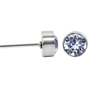 Módní doplněk Levien Ocelové náušnice Chaton Light Sapphire + 2 měsíce na vrácení zboží