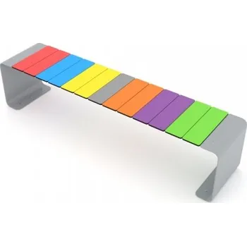 Zahradní lavice Duhová lavička bez opěradla