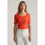 TRIČKO GANT SLIM COT/ELA SS SCOOP NECK TOP ORANGE RED