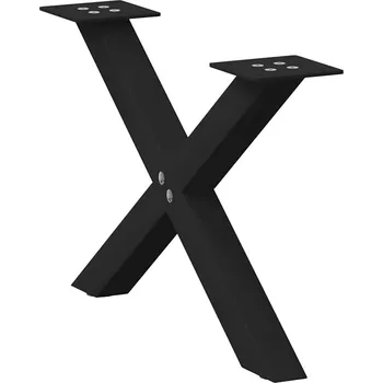 Stolová podnož OMAXI Nohy konferenčního stolku ve tvaru X, 2 ks, černé, 60 x (30-31) cm, ocel 315403