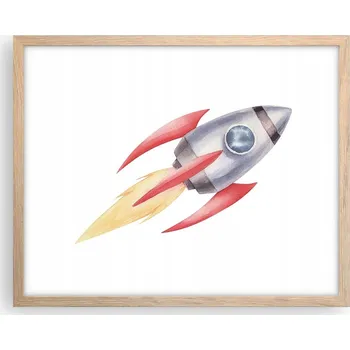 Obraz Obraz plakát na zeď v rámu světlý dub 50x40 kosmos foto do obýváku