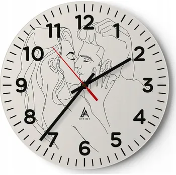 Hodiny Kuchyňské nástěnné hodiny 30x30 Grafika Moderní skleněné hodiny do obýváku Tiché