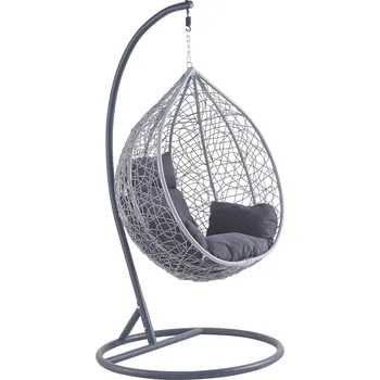 Křeslo Závěsné houpací křeslo Houseland Luna S šedé