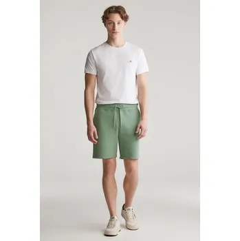 Pánské kraťasy TEPLÁKOVÉ ŠORTKY GANT REG SHIELD SWEAT SHORTS KALAMATA GREEN