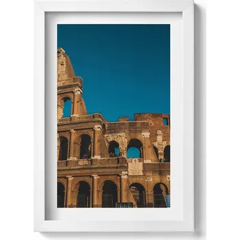 Obraz Nástěnný dekorativní foto obraz v bílém rámu Koloseum v Itálii 20x30 cm