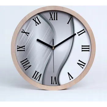 Hodiny Kuchyňské nástěnné hodiny kovové abstraktní, průměr 20 cm