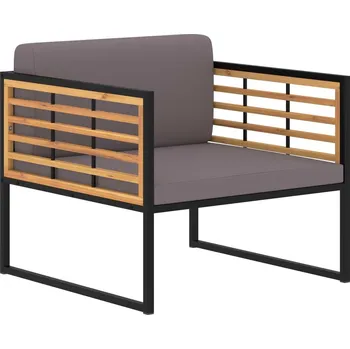 OMAXI Zahradní křesla s poduškami 2 ks masivní akácie tmavě šedá 822112