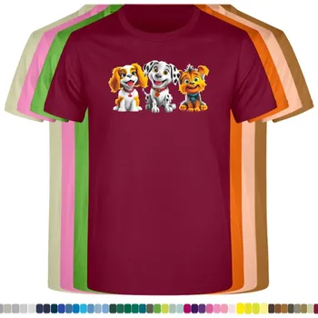 Chlapecké tričko detske-levne-bavlnene-tricko-potisk-roztomila-stenatka Barva: Burgundy - vínová, velikost: 116