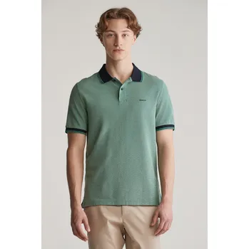 Pánská košile POLOKOŠILE GANT 4-COL OXFORD SS PIQUE DEEP GREEN