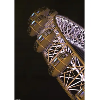 Obraz Plakát London Eye v noci 2 bez rámu 21 x 29,7 cm