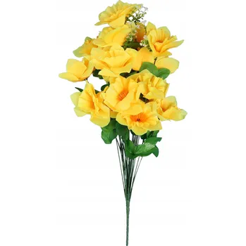 umělá květina NARCISY KYTICE 24 KVĚTŮ 56CM UMĚLÉ KVĚTY DEKORACE NA HŘBITOV